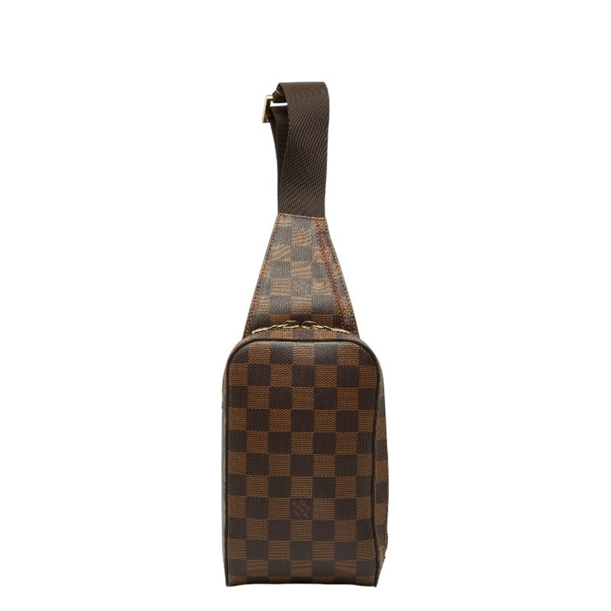 Louis Vuitton Brown Pvc Leather Sling Bag