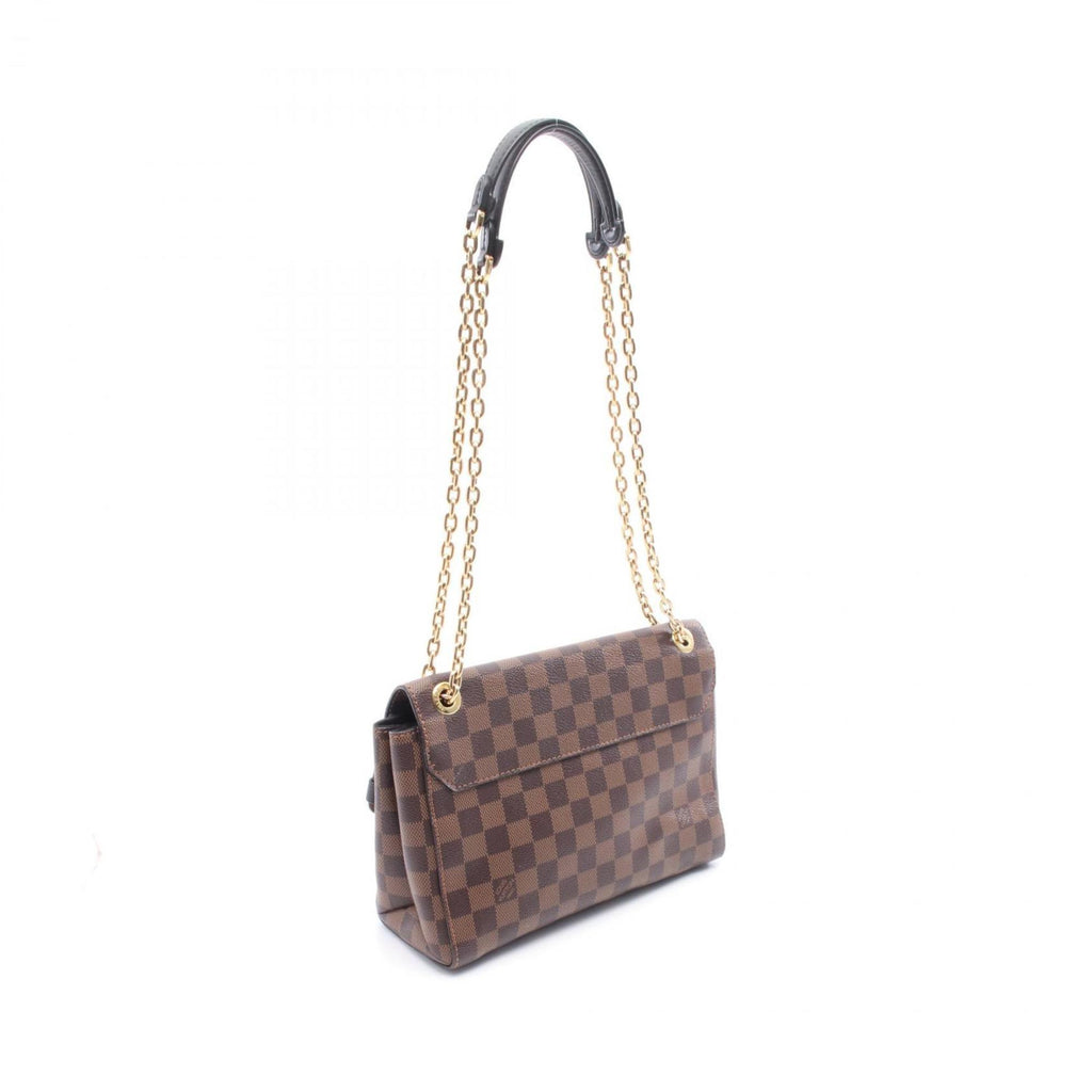 Louis Vuitton Black Brown Damier Canvas Ivory Coated Canvas Shoulder Bag