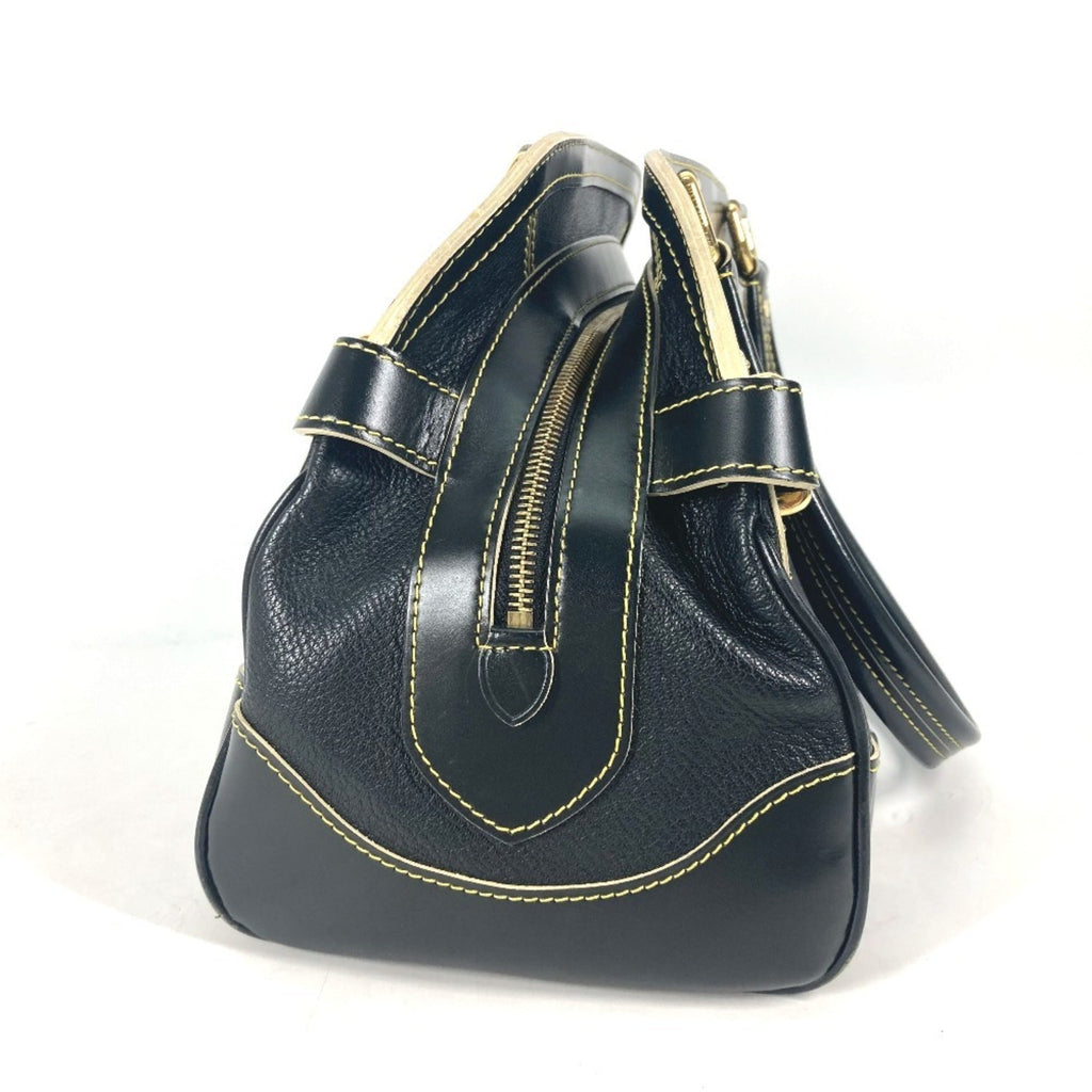 Louis Vuitton Black Noir Suhali Leather Handbag Shoulder Bag