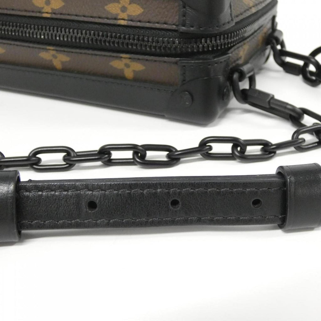 Louis Vuitton Black Dark Brown Marron Coated Canvas Shoulder Bag