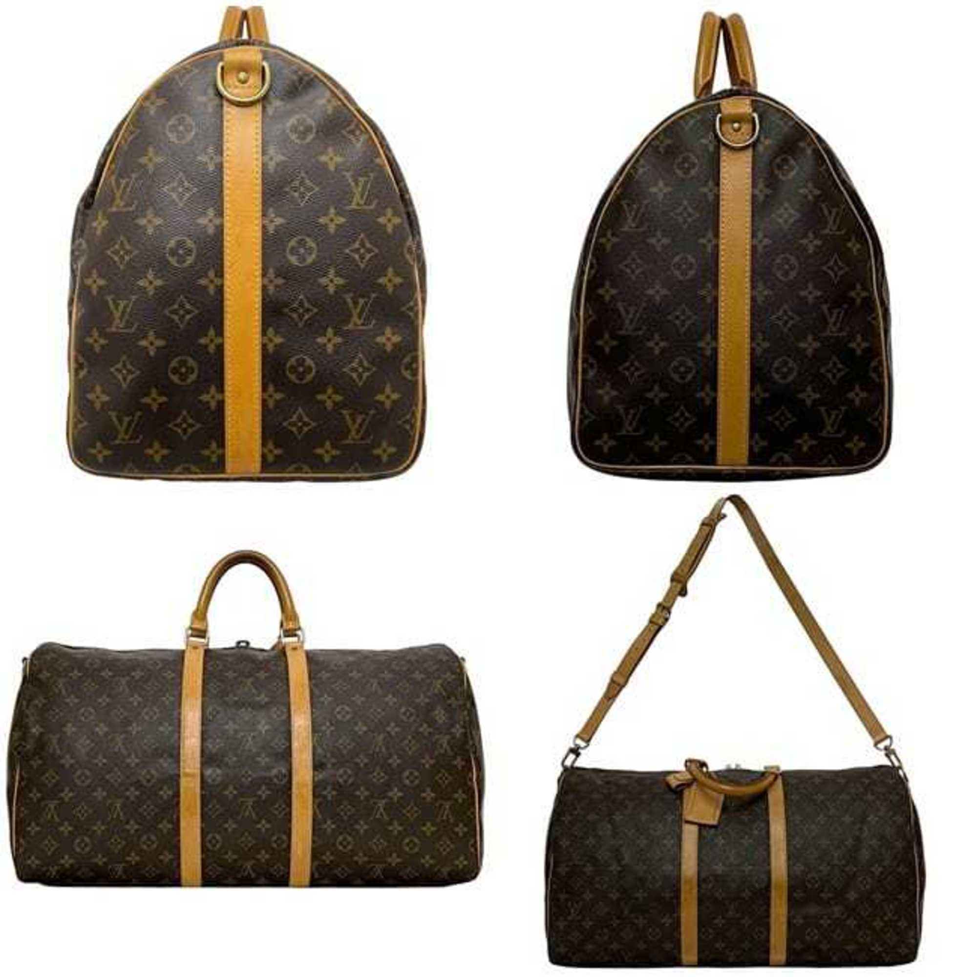 Louis Vuitton Monogram Brown Monogram Leather Boston Bag Shoulder Bag