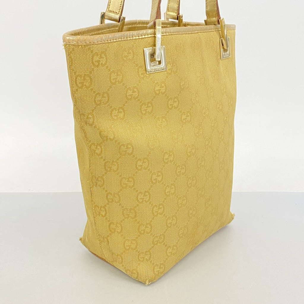 Gucci Gold Canvas Tote Bag (Pre-Owned)