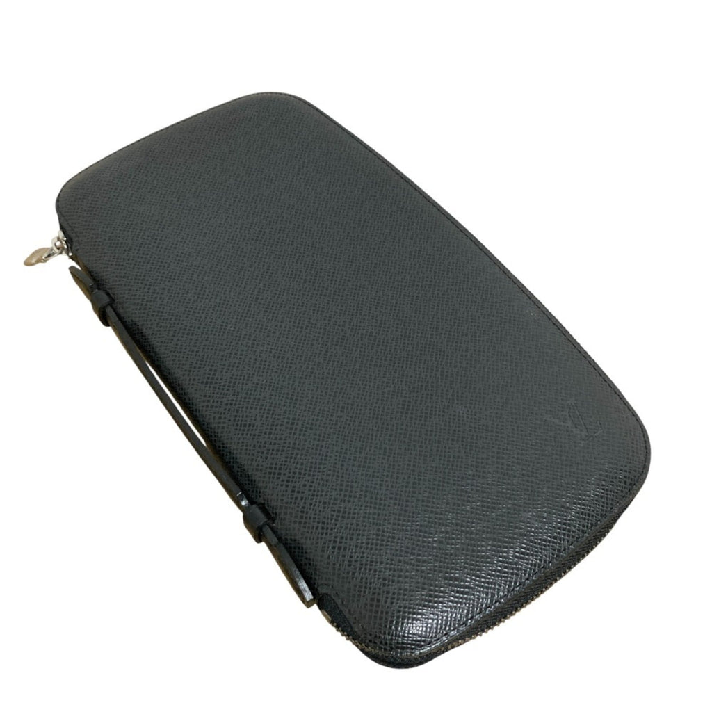 Louis Vuitton Ardoise Black Taiga Leather Long Wallet