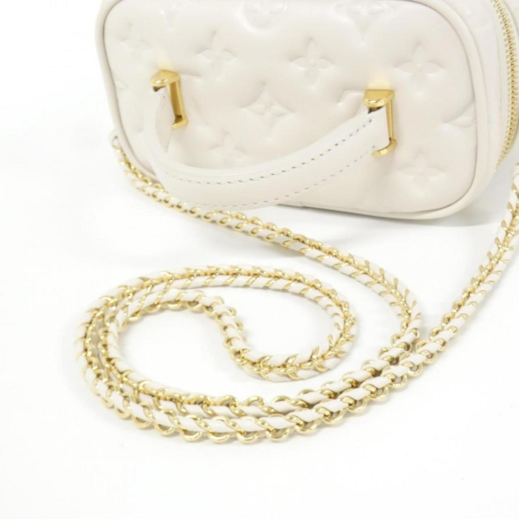 Louis Vuitton Ivory Leather Shoulder Bag Vanity Bag