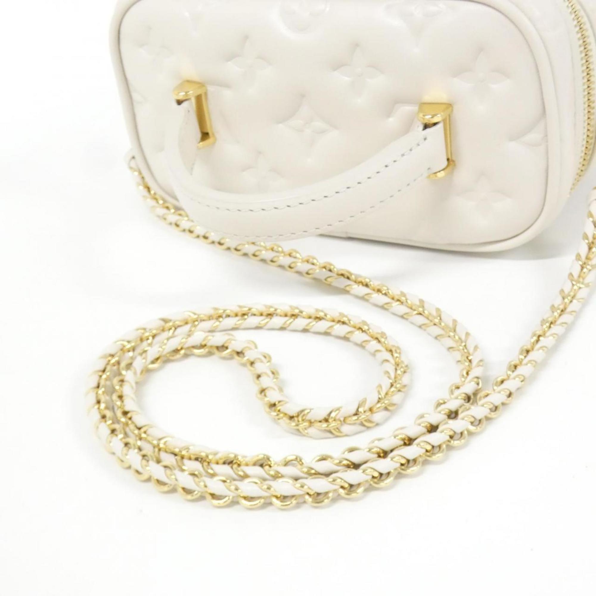 Louis Vuitton Ivory Leather Shoulder Bag Vanity Bag