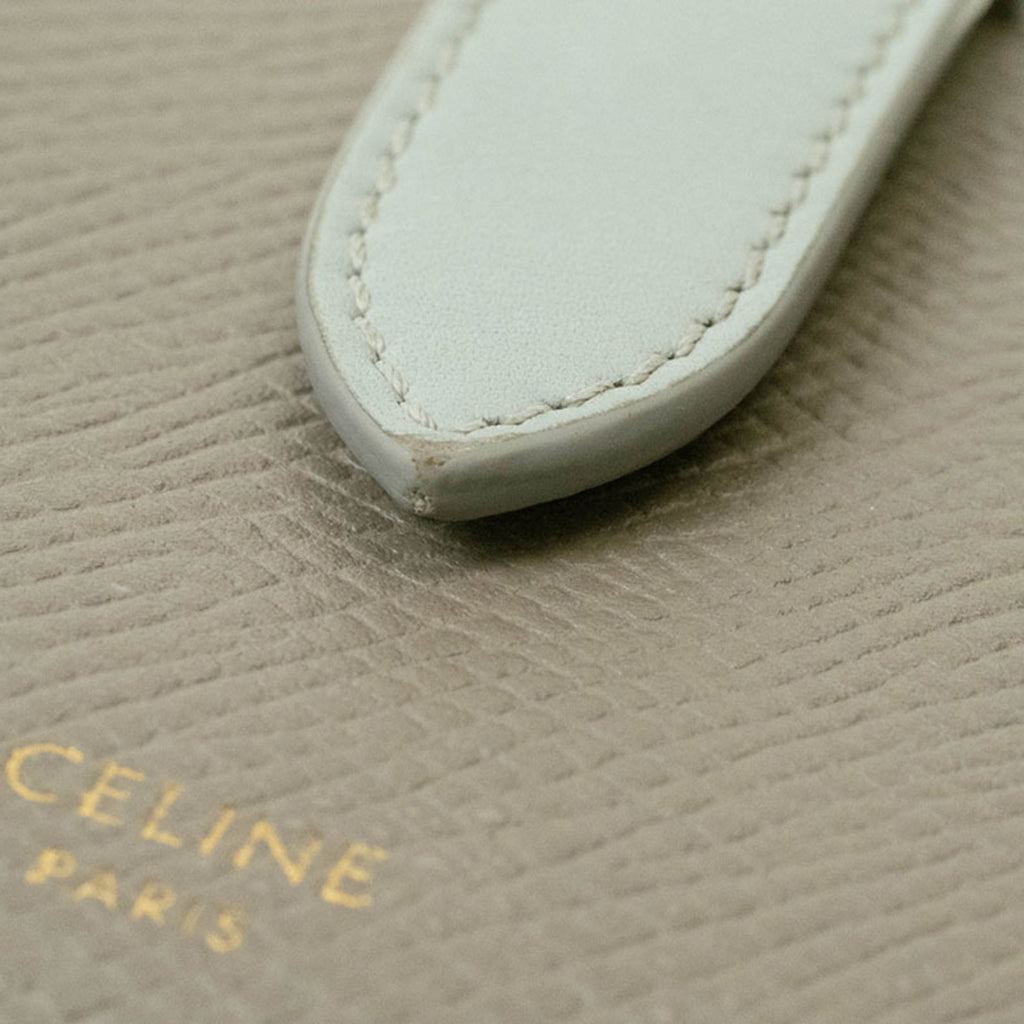 Celine Beige Brown Leather Wallet (Bi-Fold)