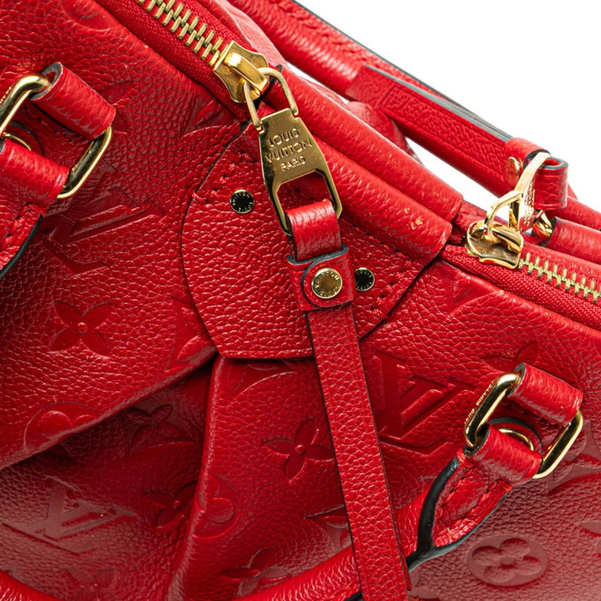 Louis Vuitton Cerise Red Color Leather Handbag Shoulder Bag