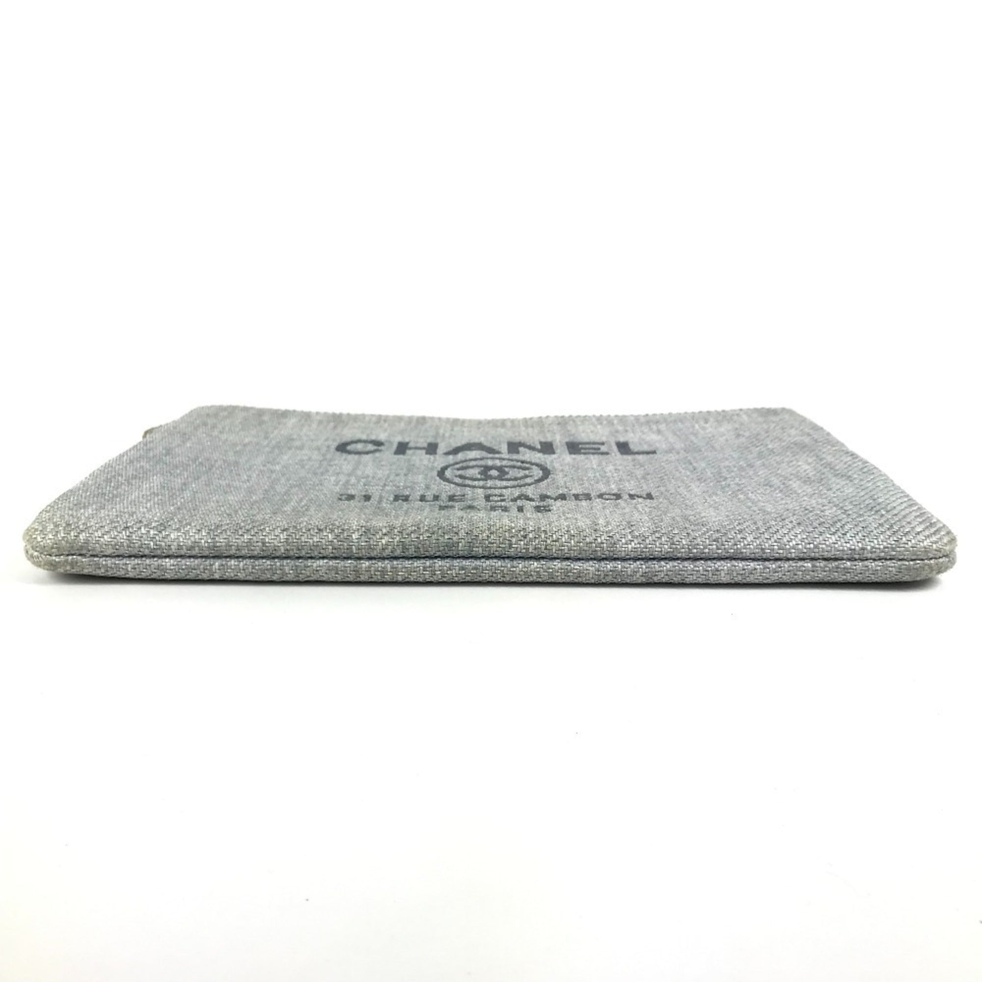 Chanel Blue Canvas Clutch Bag Pouch
