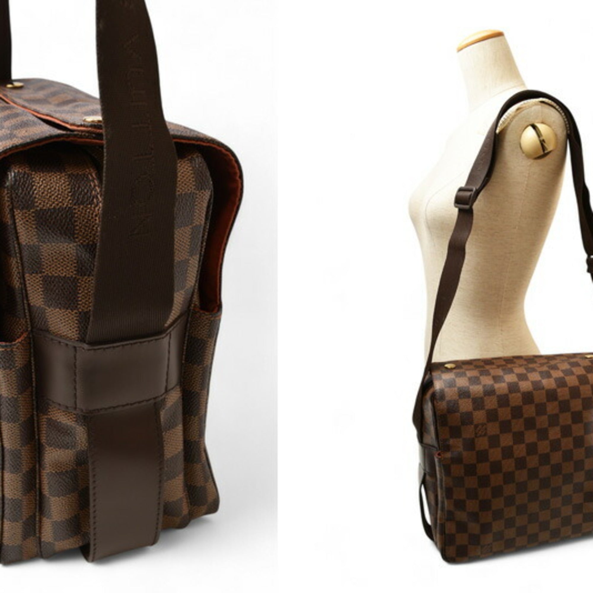 Louis Vuitton Damier Brown Damier Canvas Coated Canvas Shoulder Bag