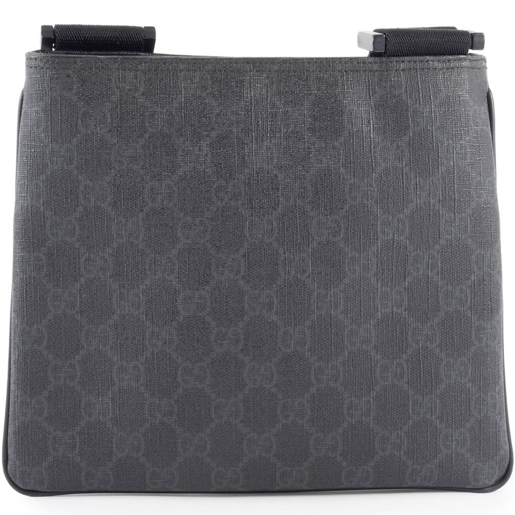 Gucci Gray Gg Supreme Leather Shoulder Bag (Pre-Owned)