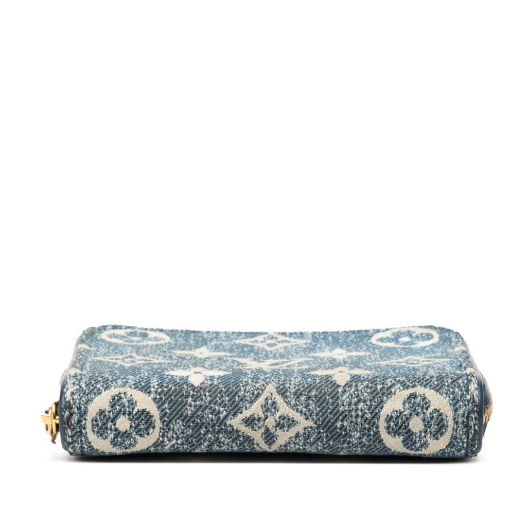Louis Vuitton Blue Denim Leather Coin Purse/Coin Case