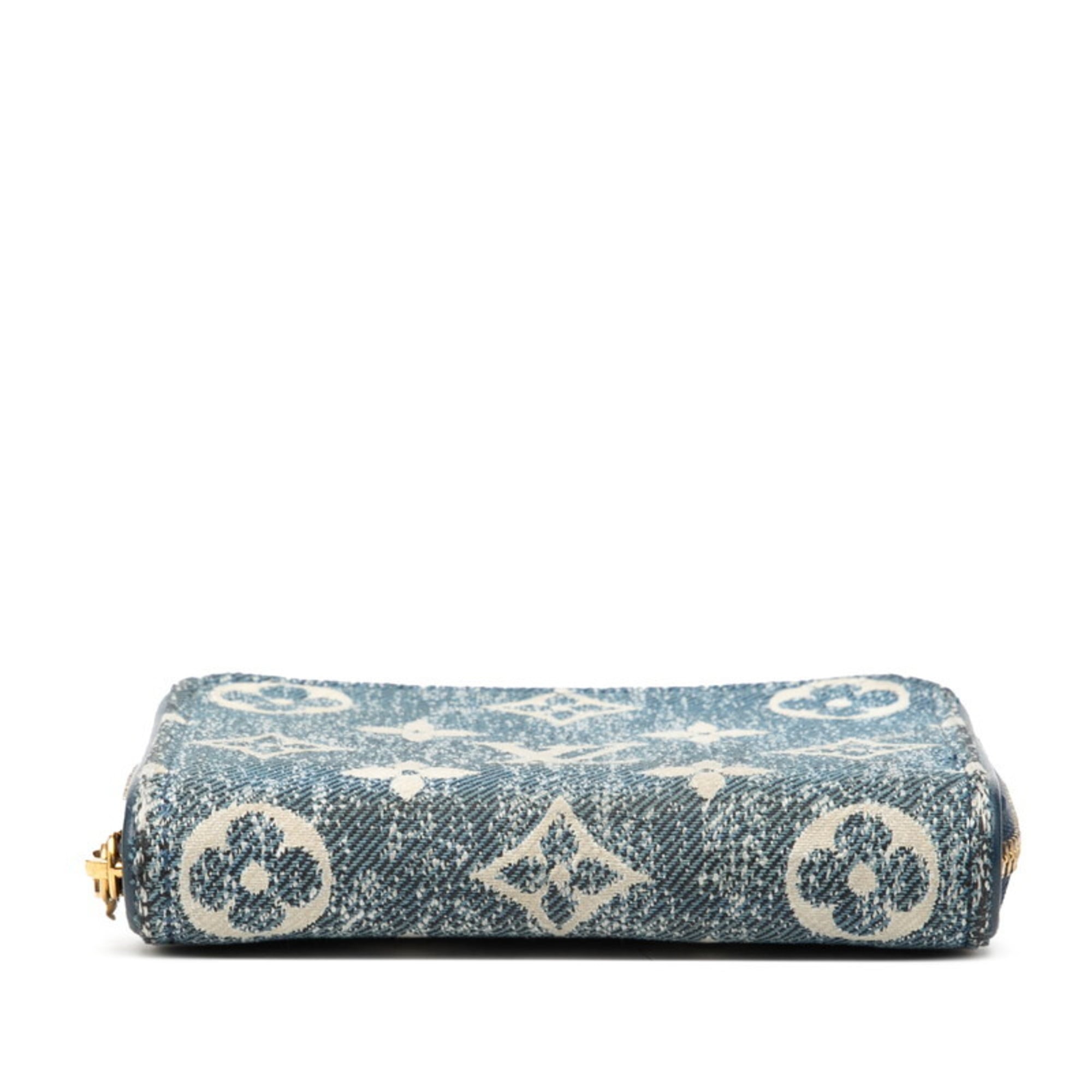 Louis Vuitton Blue Denim Leather Coin Purse/Coin Case