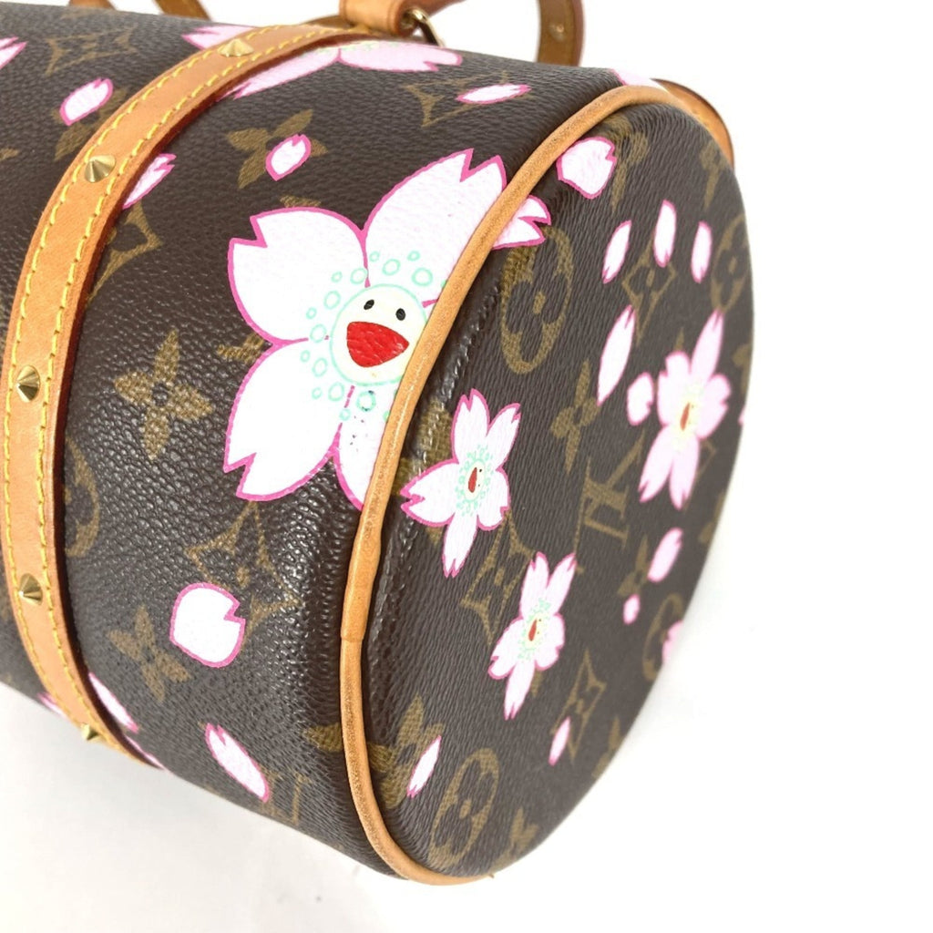 Louis Vuitton Brown Pink Monogram Cherry Blossom Handbag Shoulder Bag Tote Bag