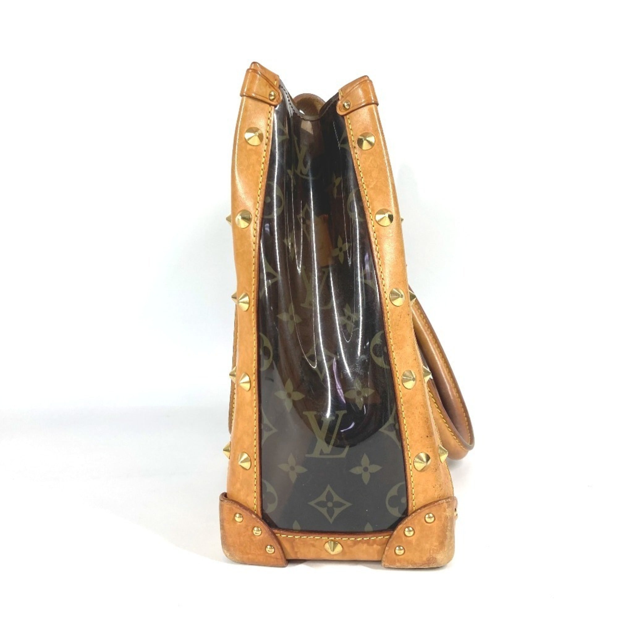 Louis Vuitton Brown Vinyl Shoulder Bag Tote Bag