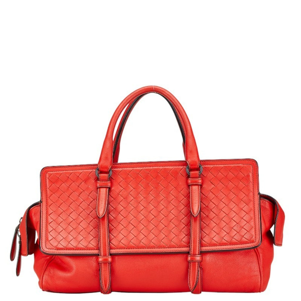 Bottega Veneta Red Color Leather Handbag