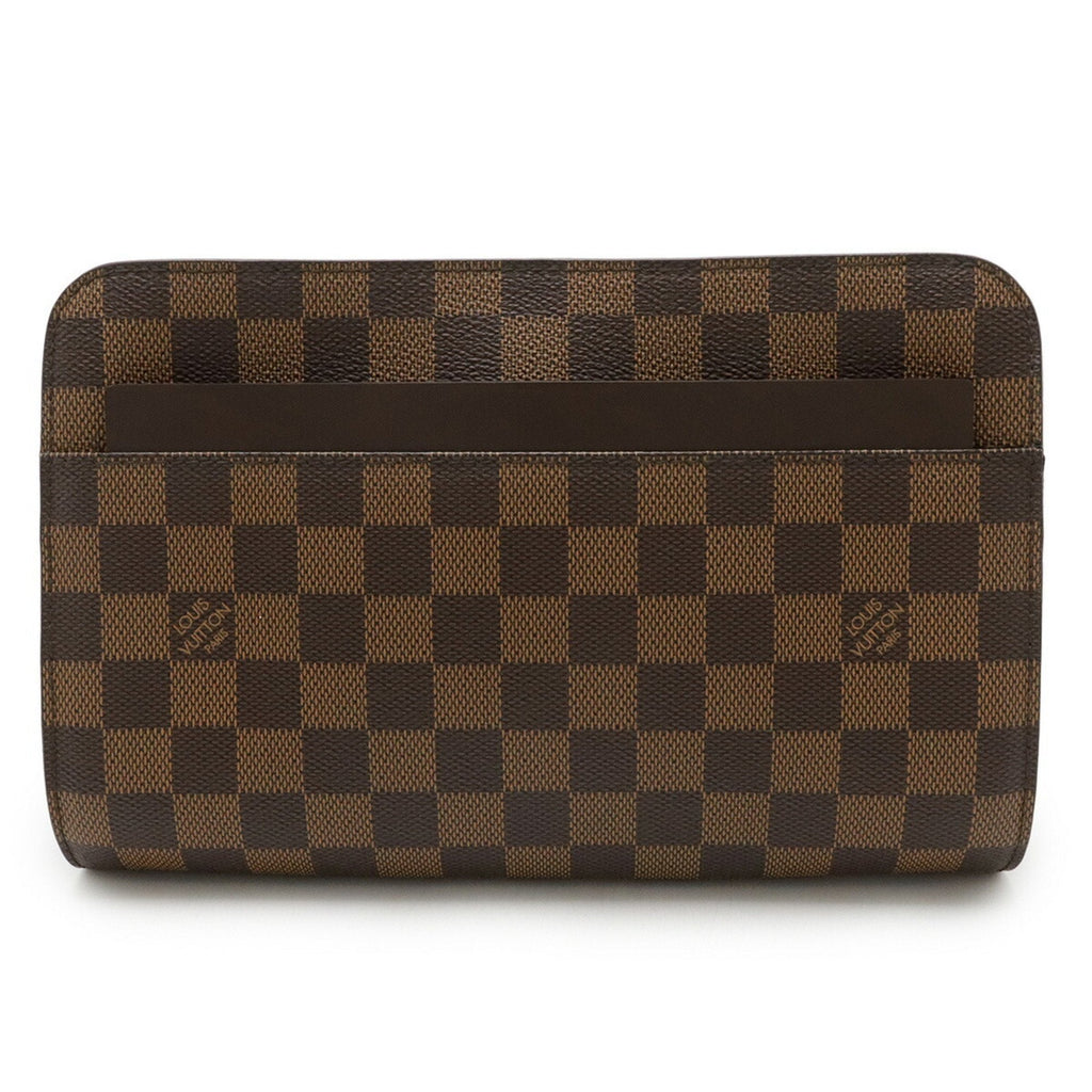Louis Vuitton Damier Brown Damier Canvas Pvc Clutch Bag