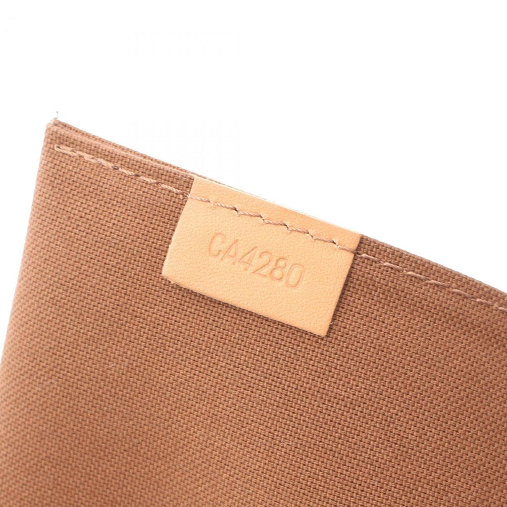 Louis Vuitton Brown Pvc Coated Canvas Leather Handbag