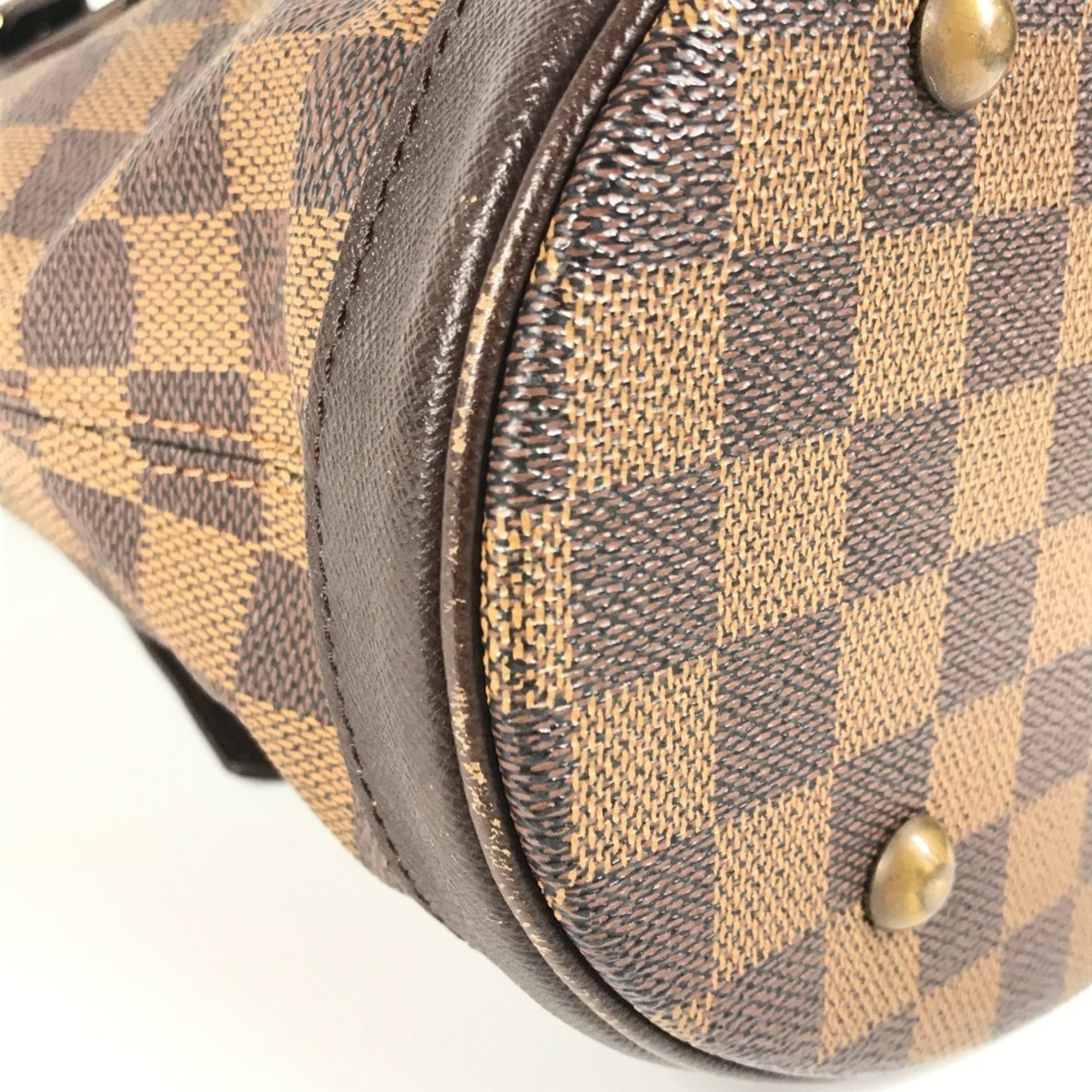 Louis Vuitton Brown Damier Canvas Ebene Damier Canvas Pouch Shoulder Bag Tote Bag