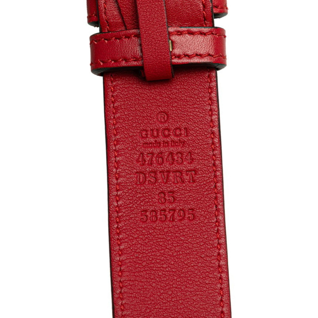 Gucci Gg Marmont Red Color Leather Sling Bag (Pre-Owned)