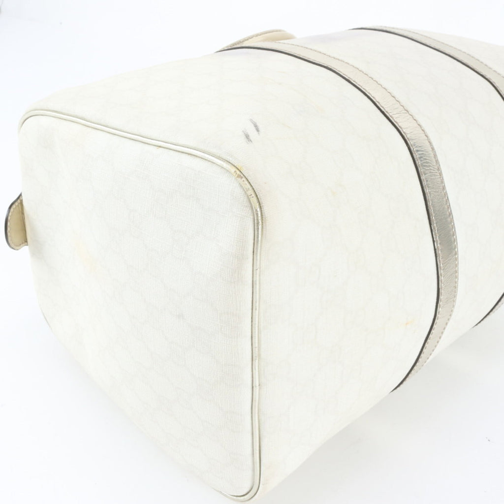 Gucci Gold White Gg Supreme Handbag (Pre-Owned)