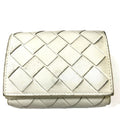 Bottega Veneta White Leather Wallet (Tri-Fold)