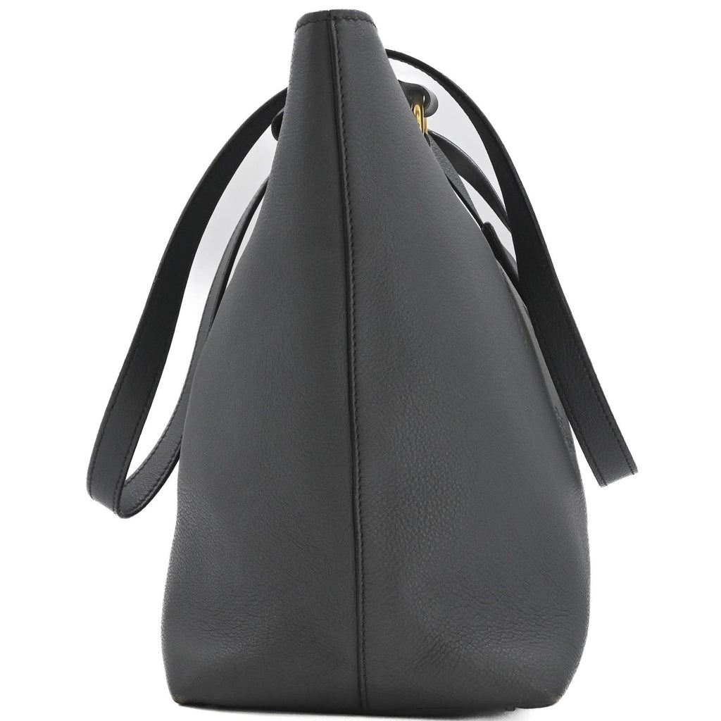 Prada Gray Leather Handbag