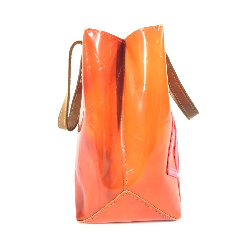 Louis Vuitton Orange Monogram Vernis Handbag Tote Bag