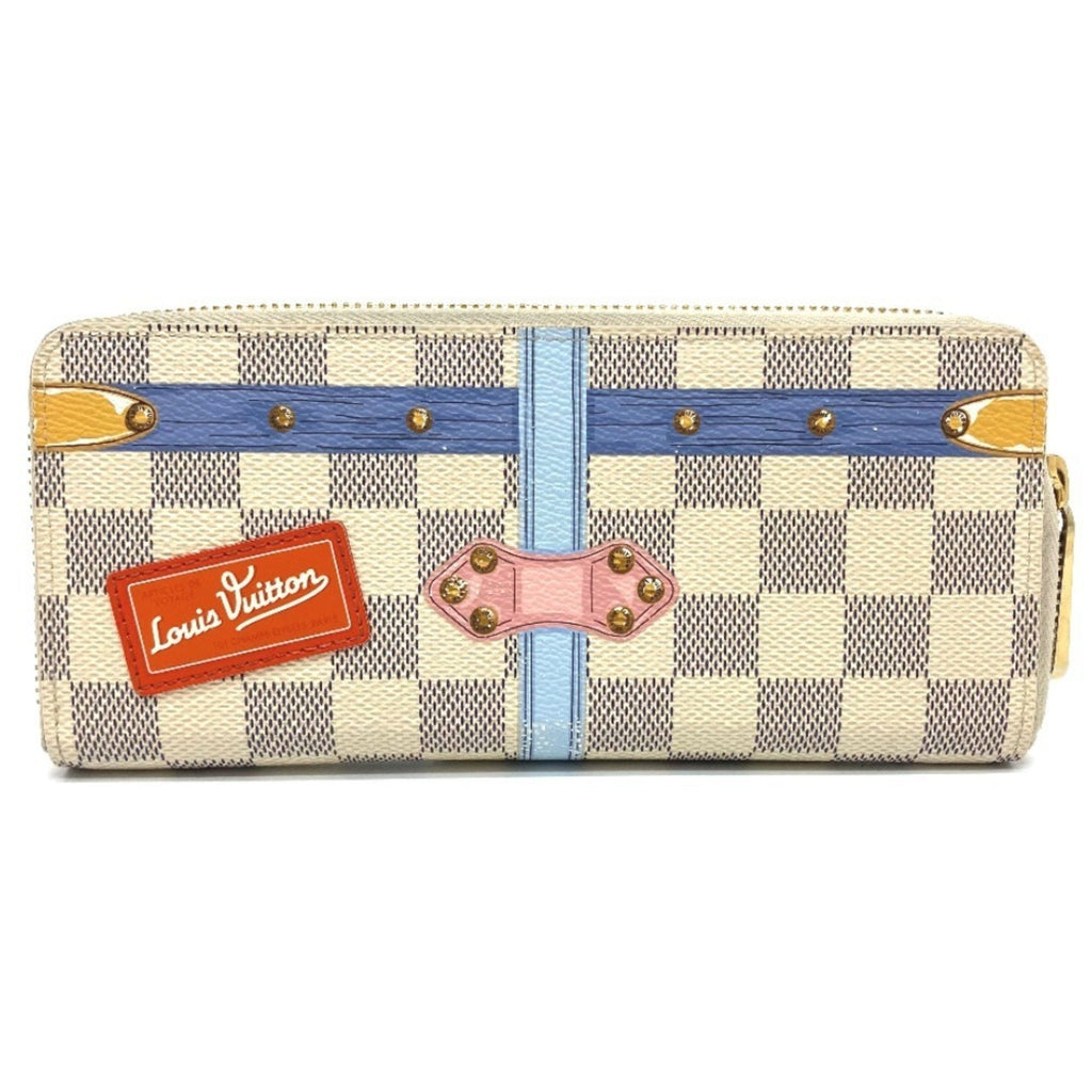 Louis Vuitton Damier Damier Azur White Damier Azur Long Wallet