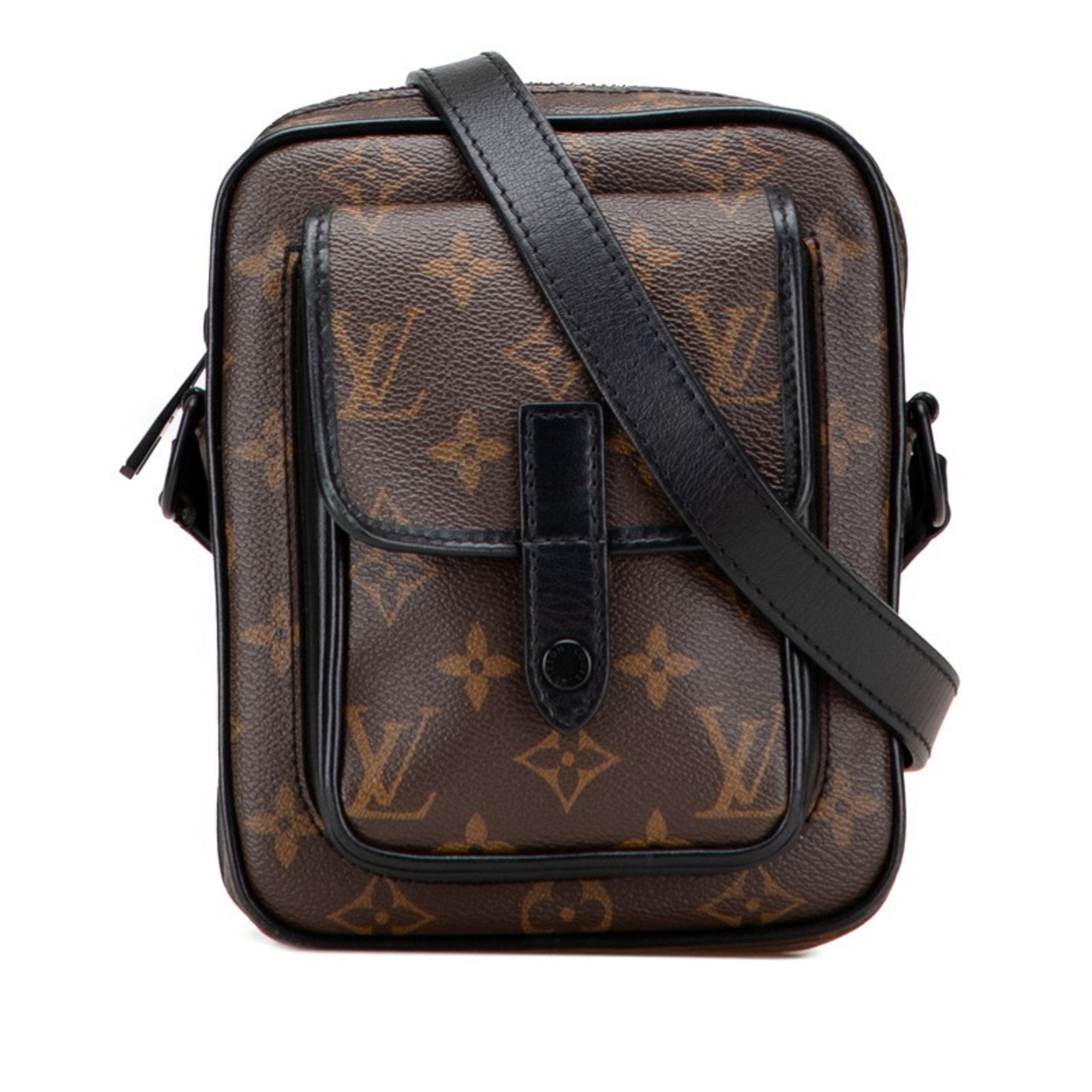 Louis Vuitton Monogram Macassar Black Brown Pvc Leather Shoulder Bag