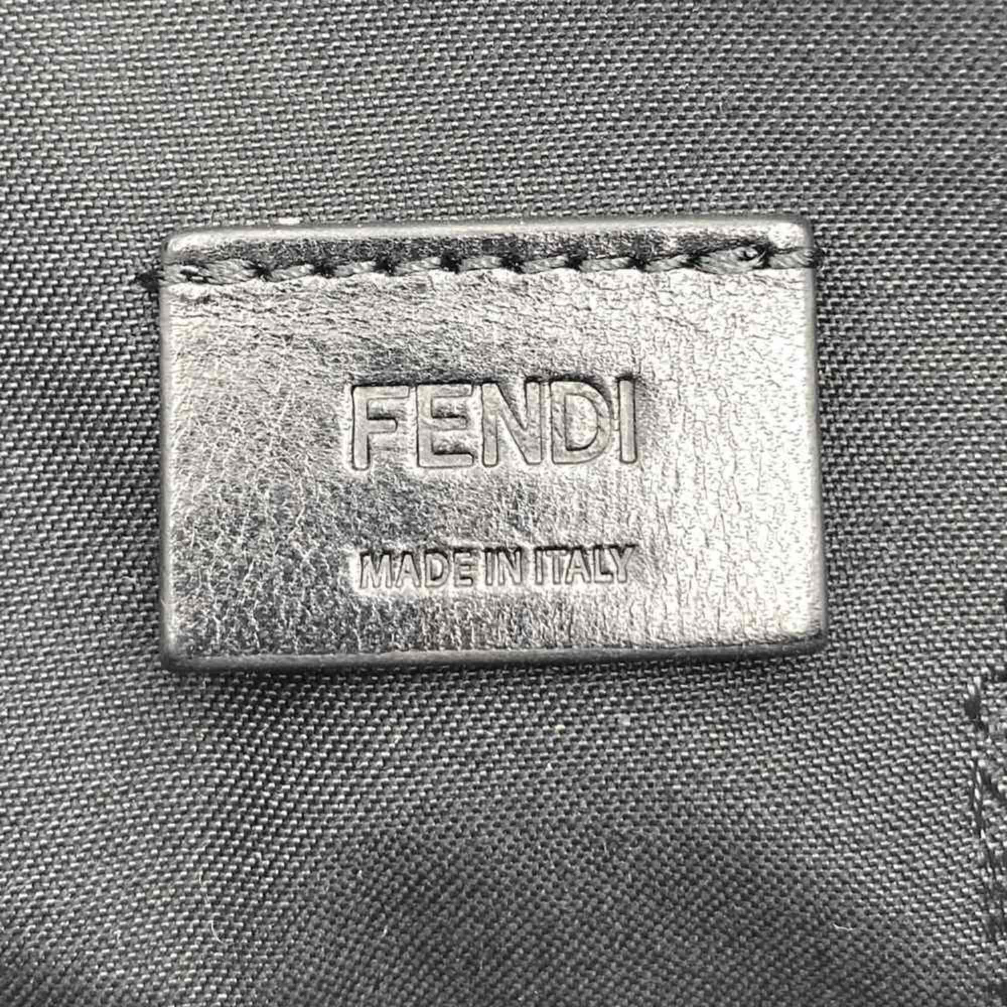 Fendi Yellow Leather Clutch Bag