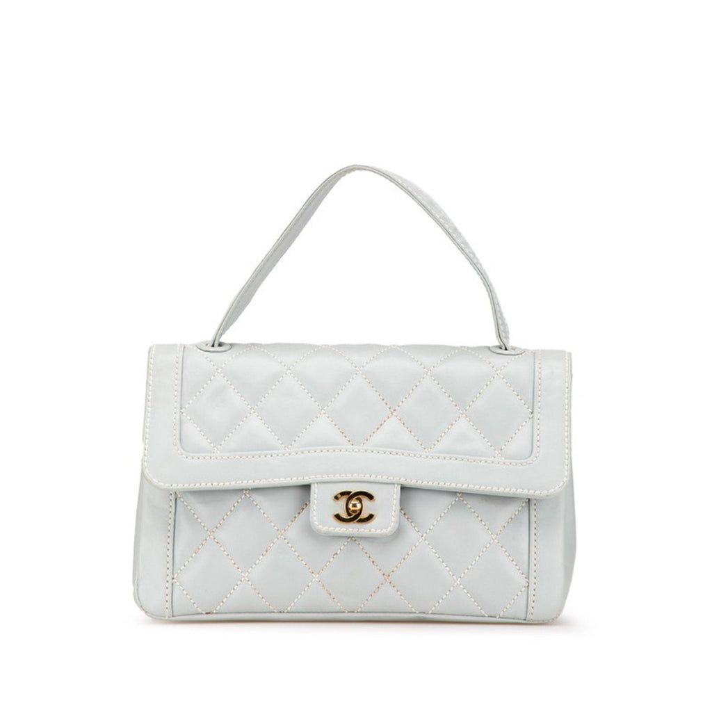 Chanel Blue Leather Handbag
