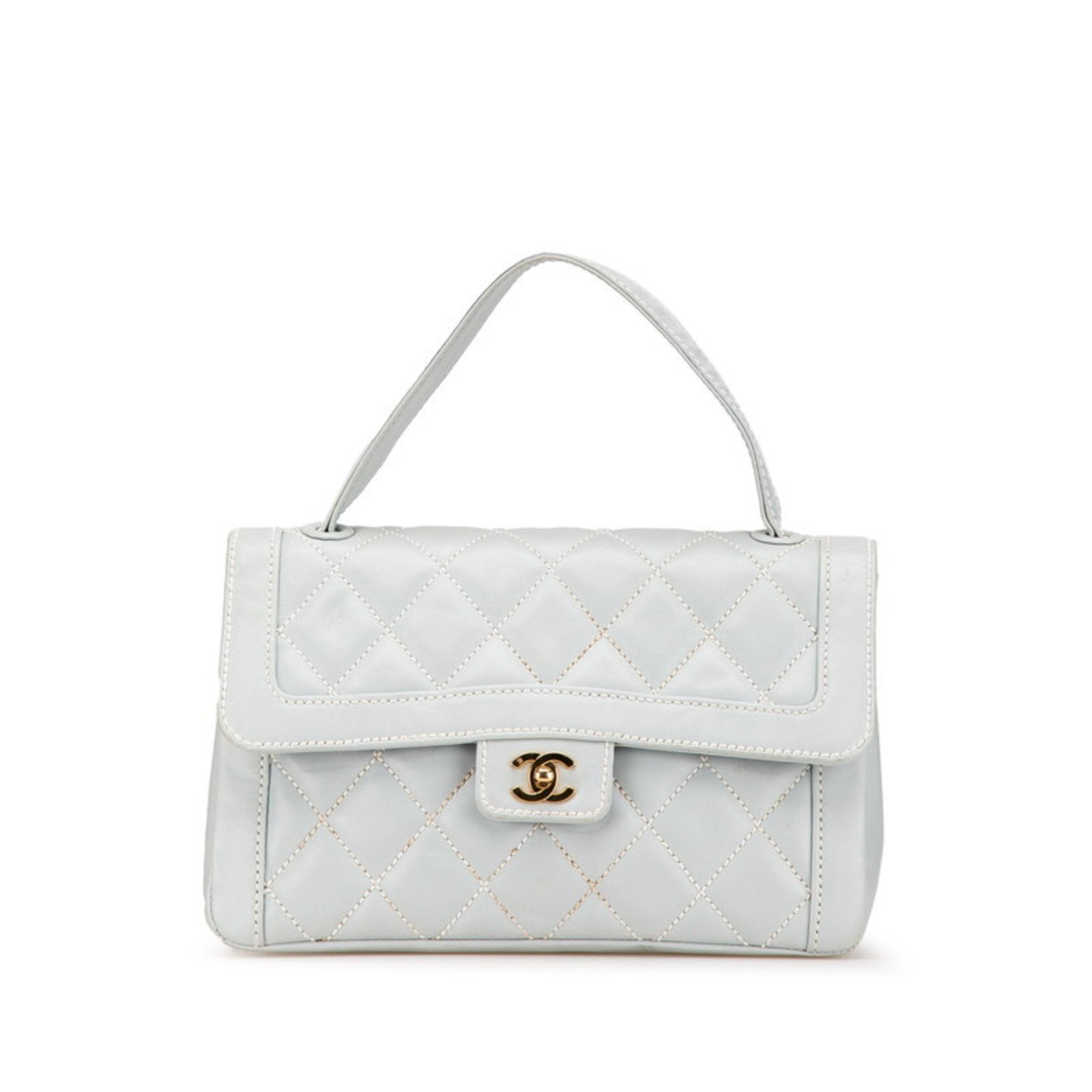 Chanel Blue Leather Handbag