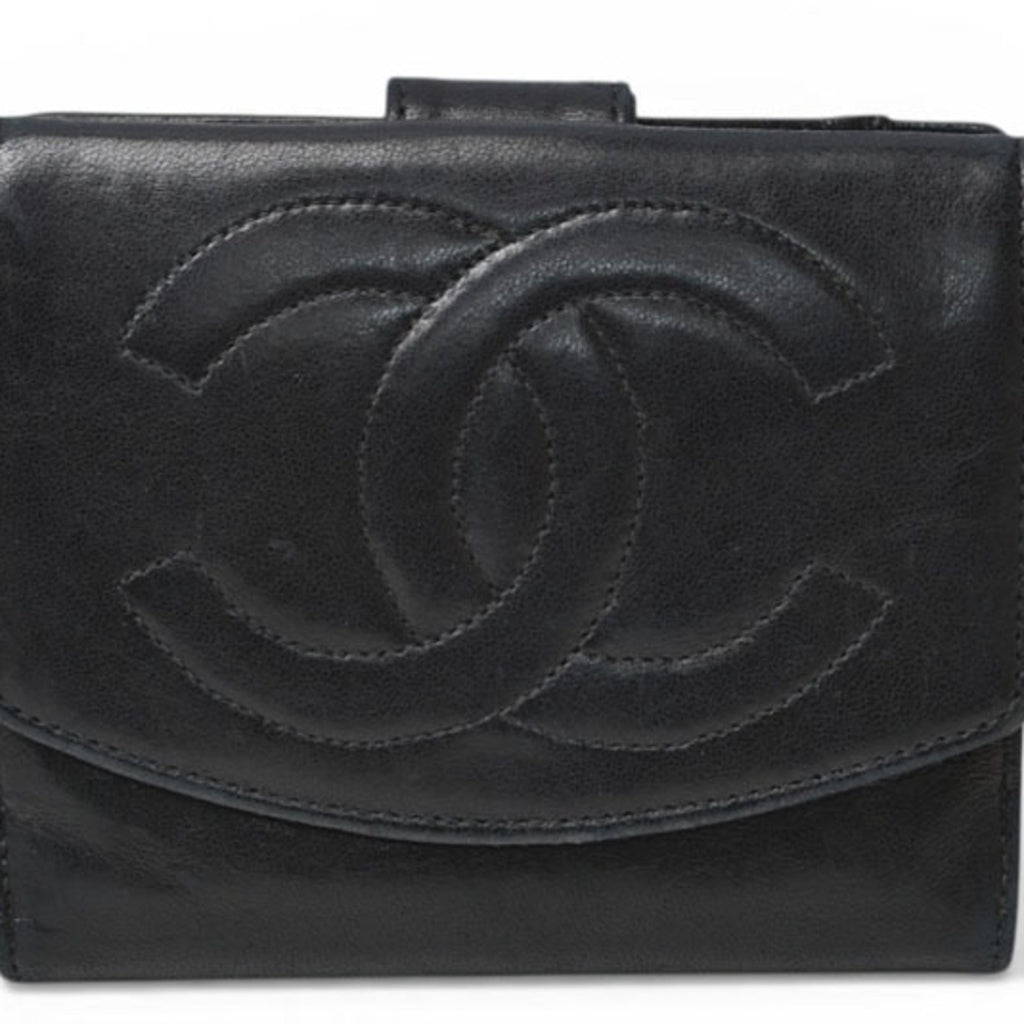 Chanel Black Leather Wallet (Bi-Fold)