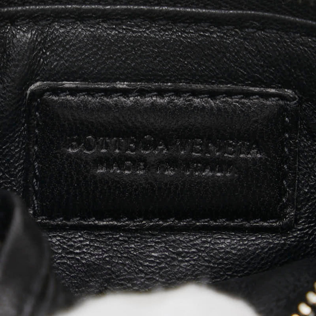 Bottega Veneta Black Leather Coin Purse/Coin Case