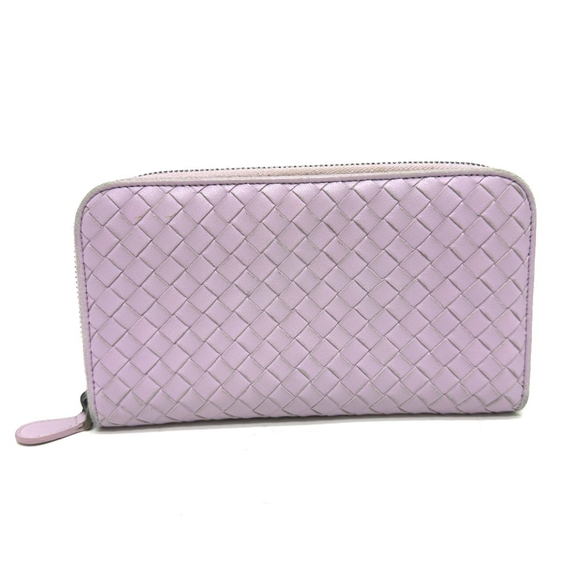 Bottega Veneta Purple Leather Long Wallet (Bi-Fold)