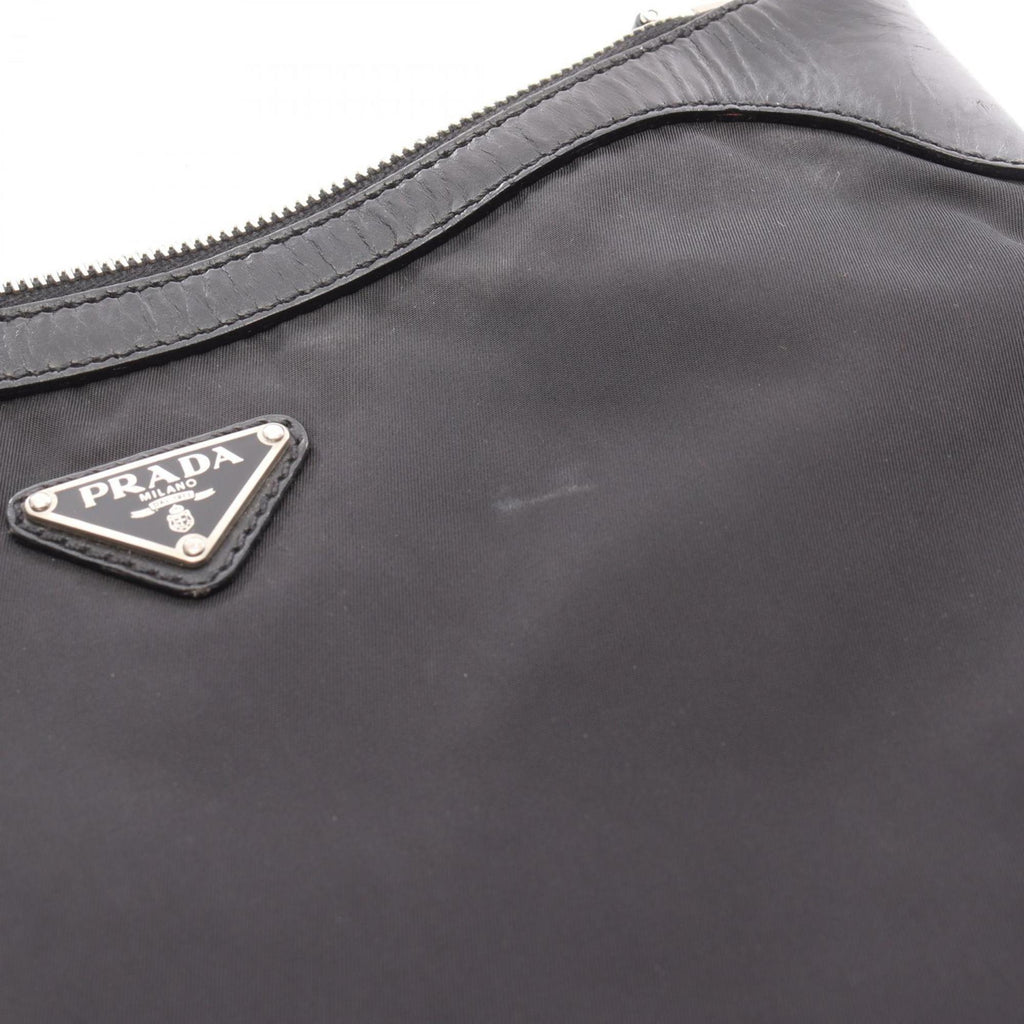 Prada Black Nylon Leather Shoulder Bag