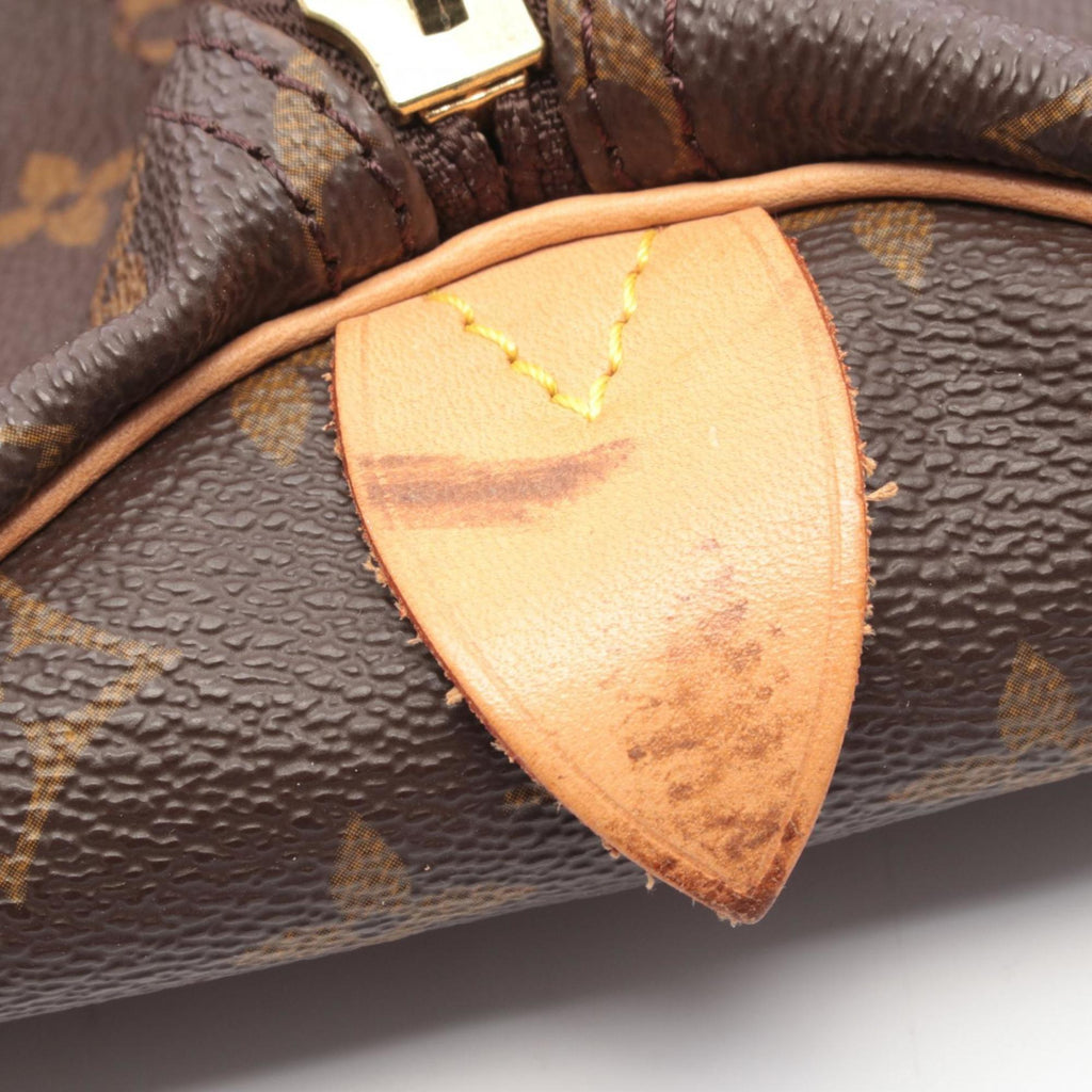 Louis Vuitton Brown Monogram Coated Canvas Leather Boston Bag Handbag
