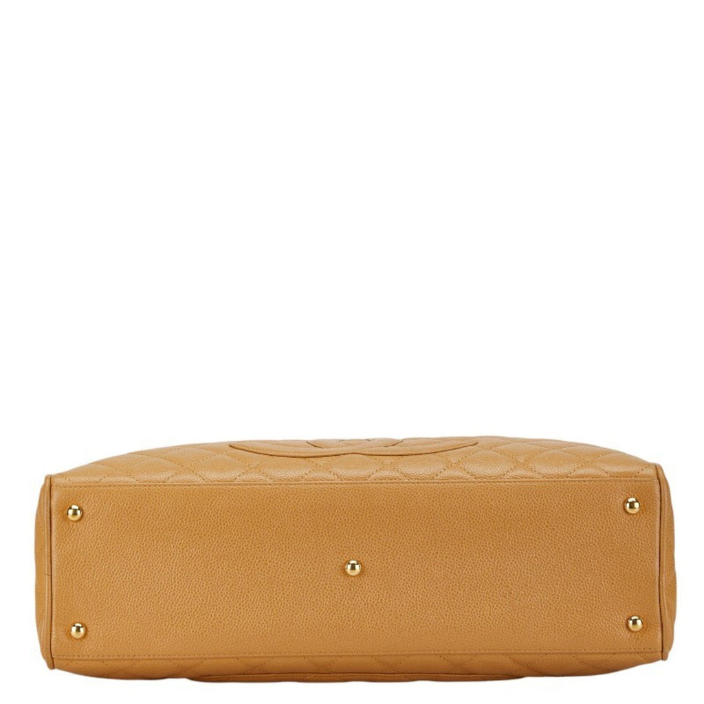 Chanel Beige Caviar Leather Handbag