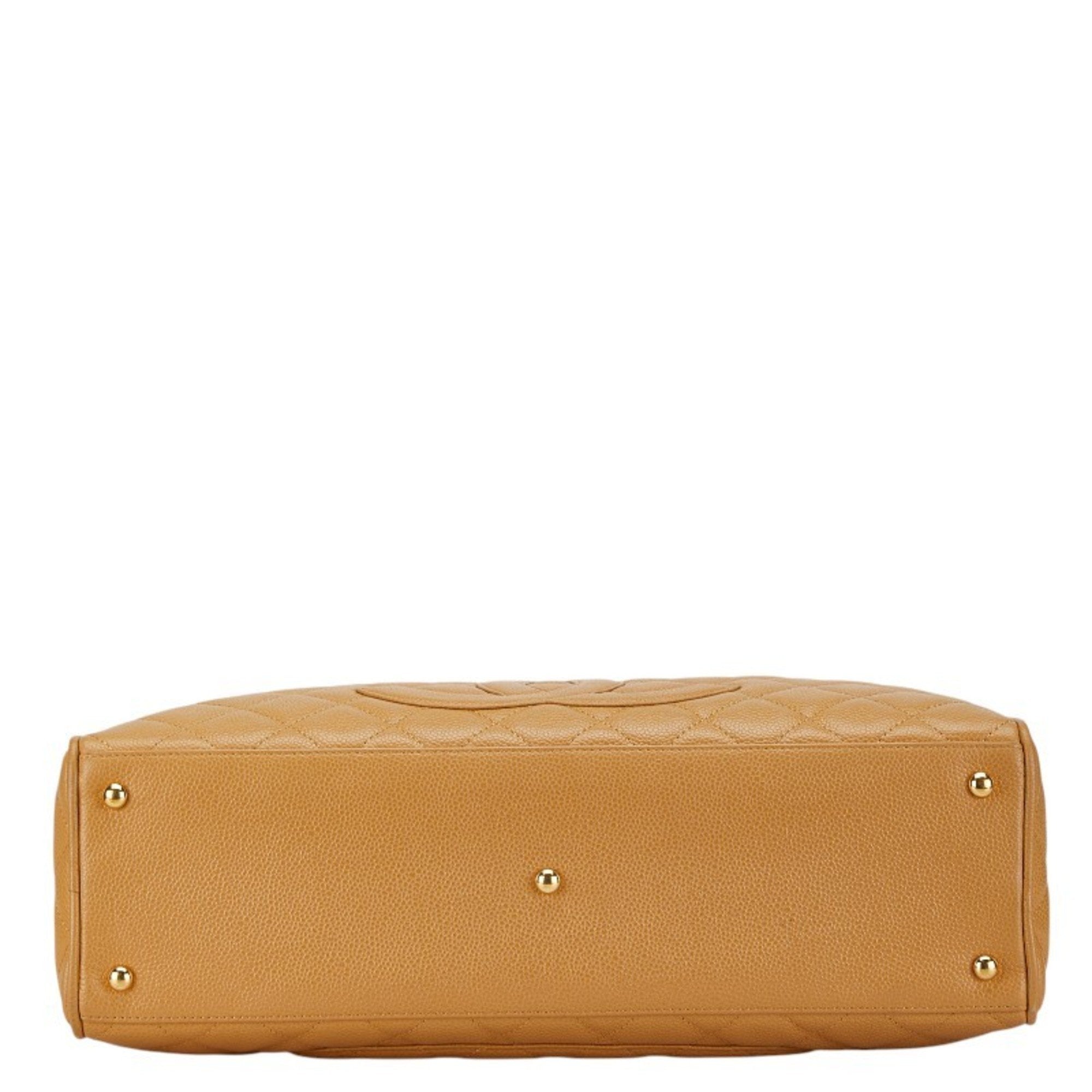 Chanel Beige Caviar Leather Handbag