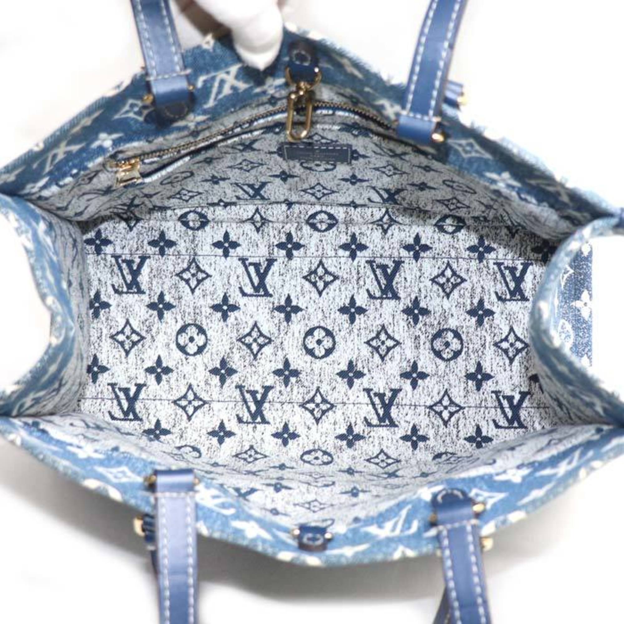 Louis Vuitton Blue Denim Shoulder Bag