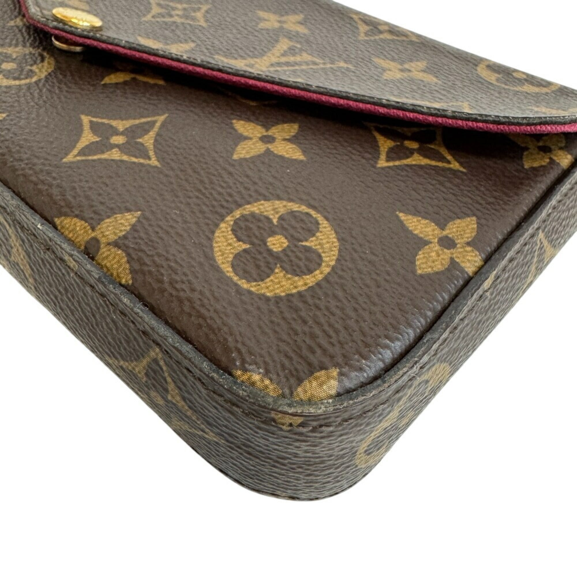 Louis Vuitton Brown Monogram Monogram Leather Pouch Shoulder Bag