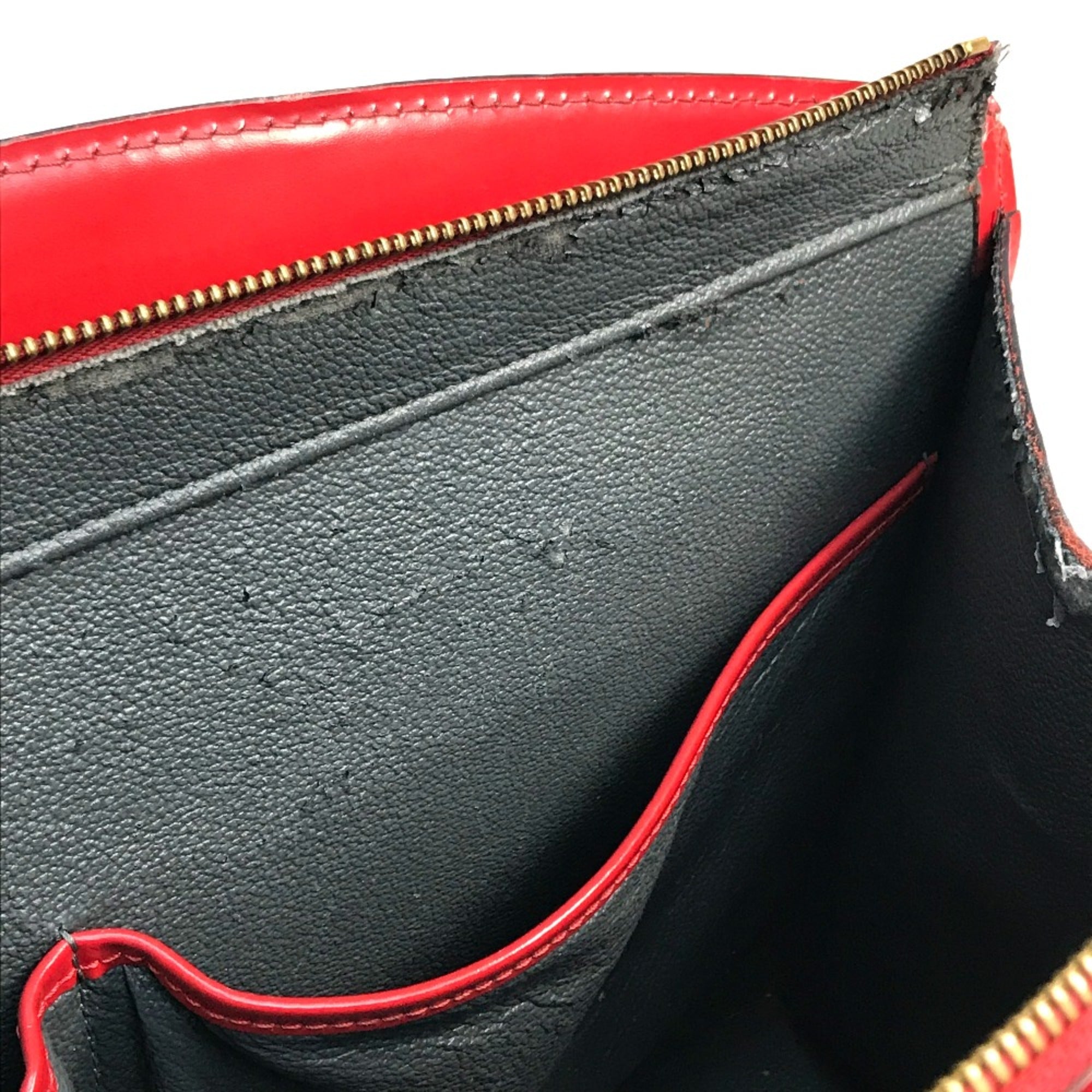 Louis Vuitton Red Leather Handbag