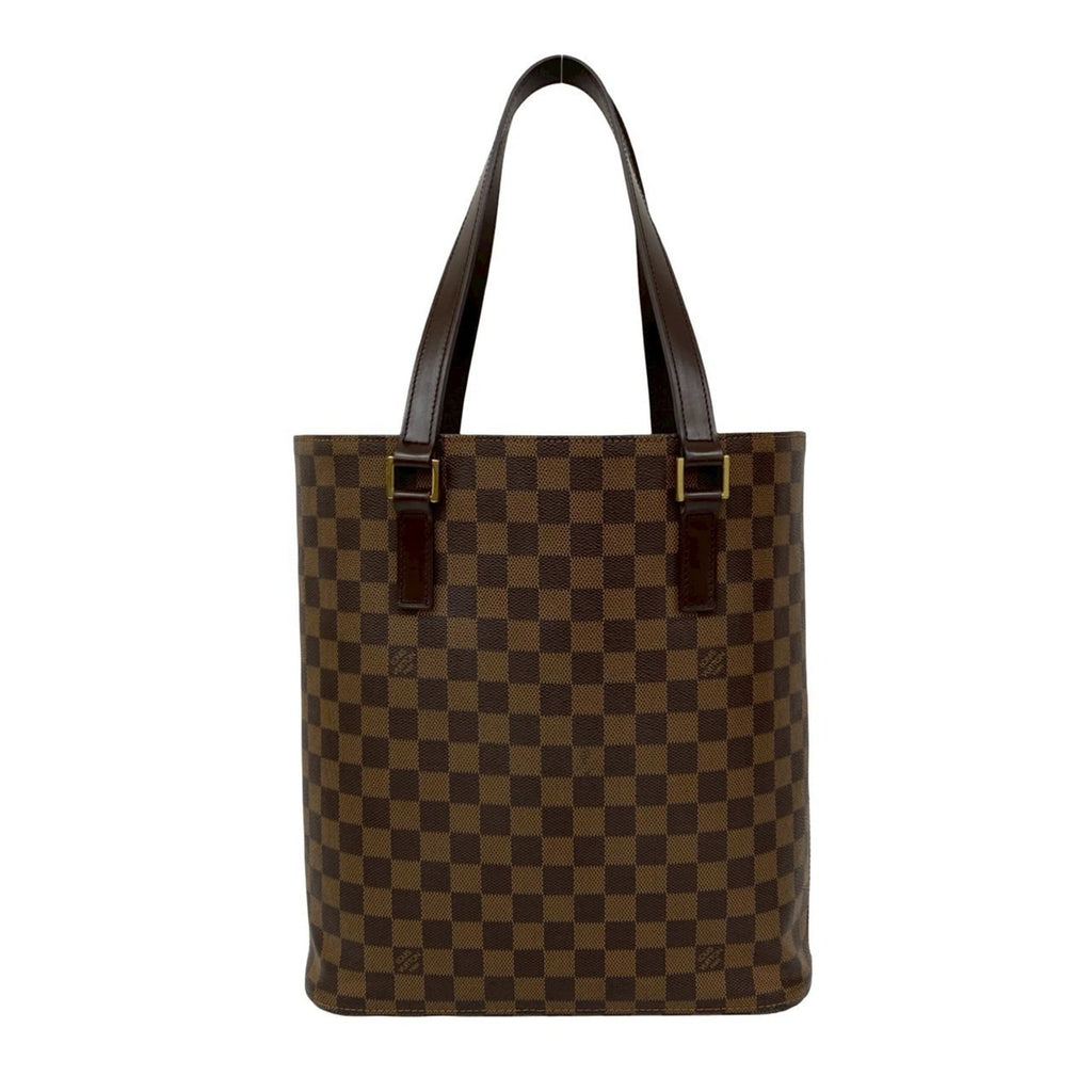 Louis Vuitton Brown Leather Pvc Handbag Tote Bag