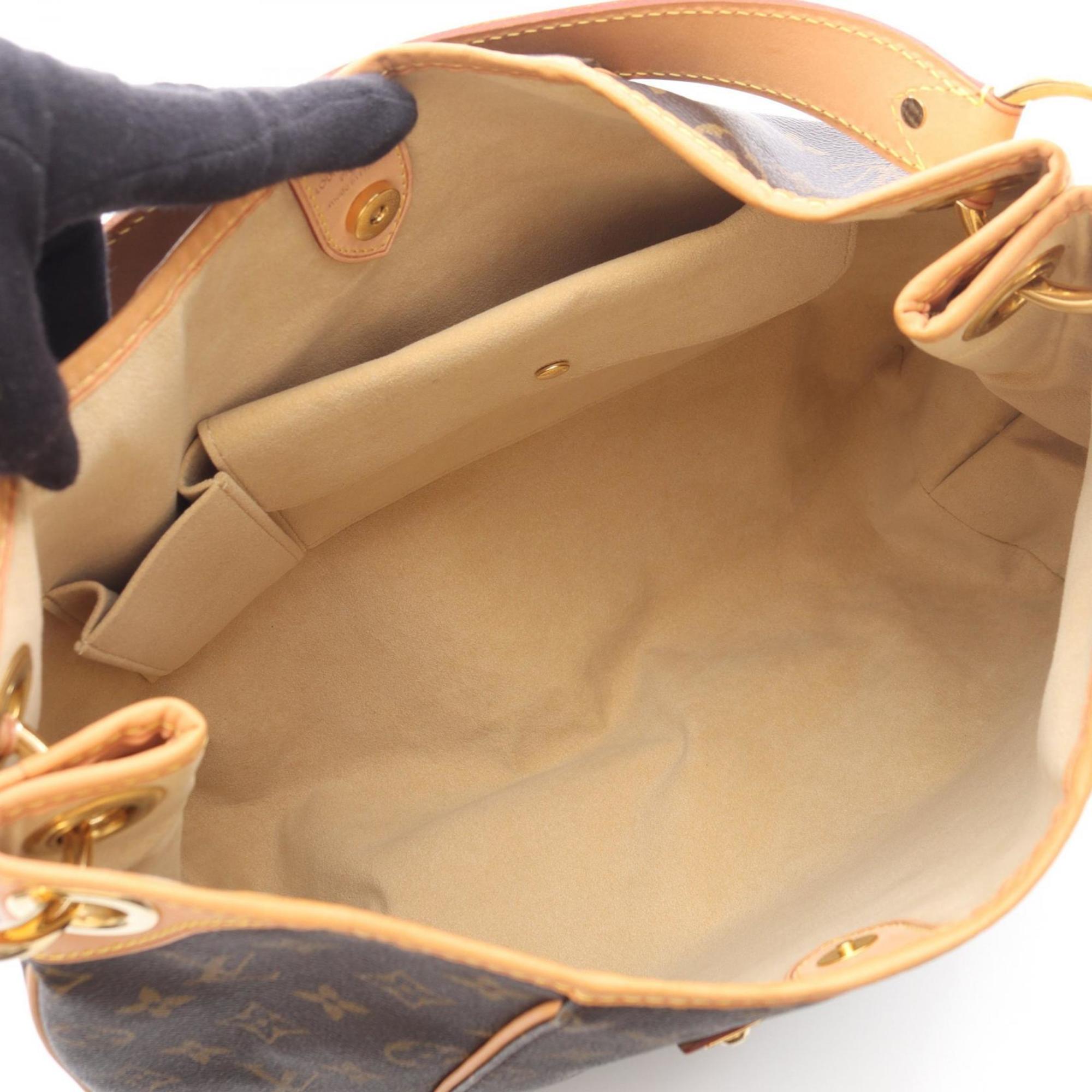 Louis Vuitton Brown Coated Canvas Leather Shoulder Bag