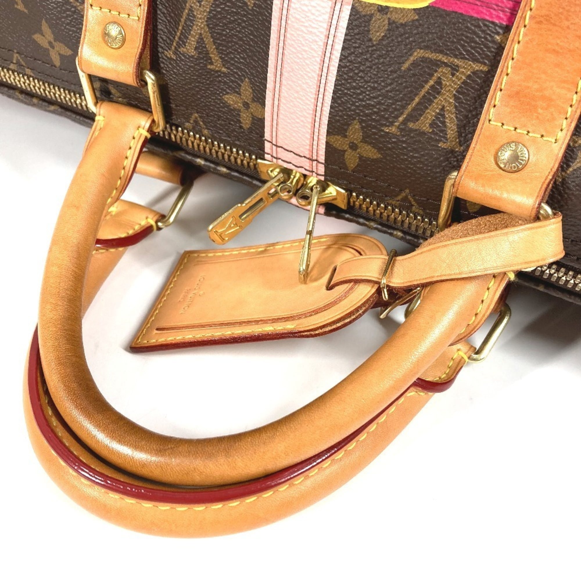 Louis Vuitton Monogram Brown Pink Monogram Boston Bag Shoulder Bag