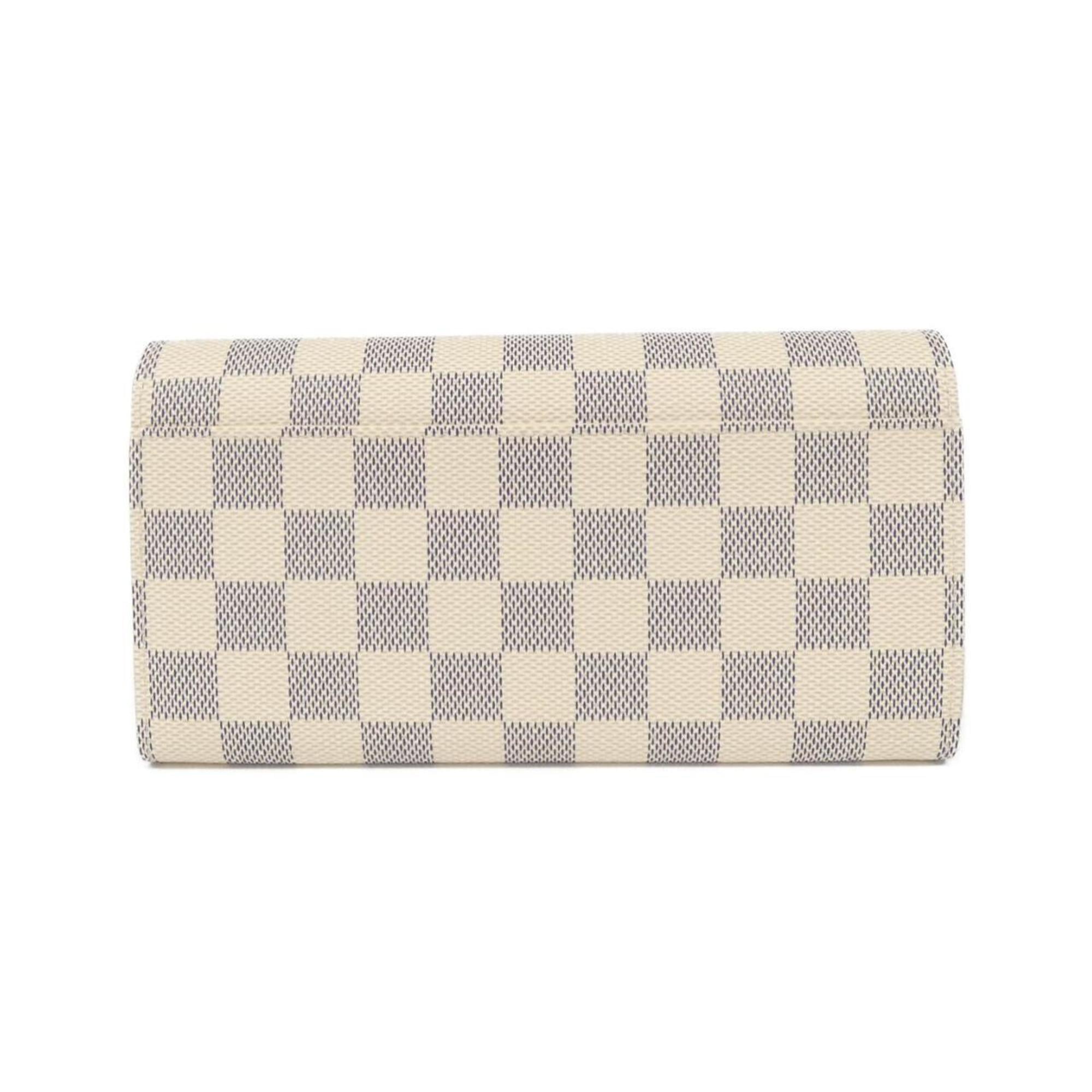 Louis Vuitton Azur White Coated Canvas Long Wallet