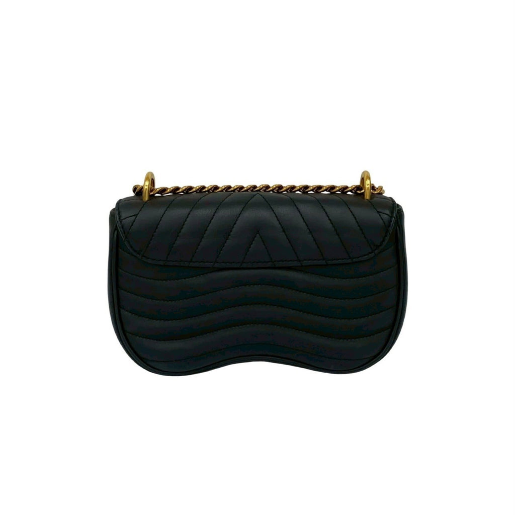 Louis Vuitton Black Leather Handbag Shoulder Bag