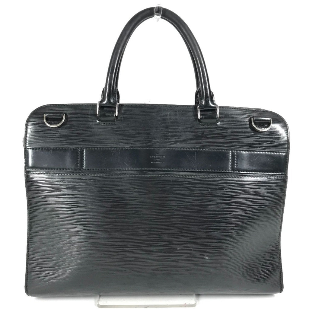 Louis Vuitton Black Galle Noir Epi Leather Briefcase Handbag Tote Bag