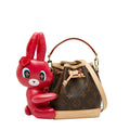 Louis Vuitton Brown Pink Pvc Leather Handbag Shoulder Bag