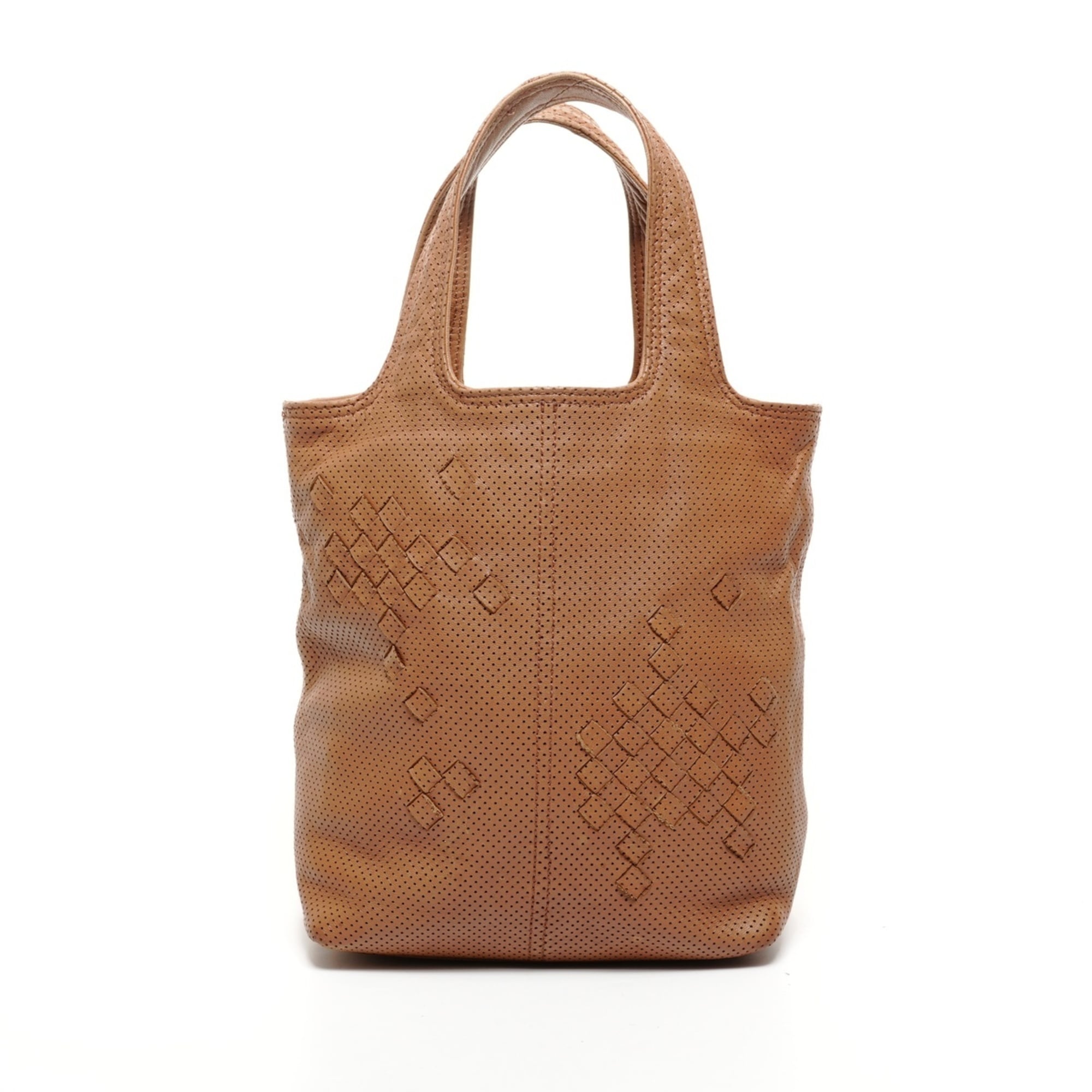 Bottega Veneta Intrecciato Brown Leather Handbag